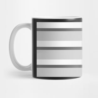 Strips - gray and white. Mug